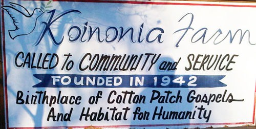 koinonia farms sign