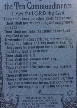 oklahoma ten commandments