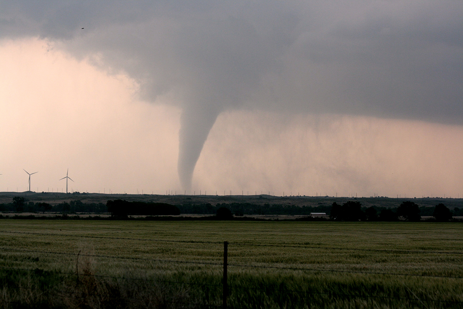 A twister touches down in Oklahoma. Social media has become pivotal in warning residents about dangerous weather. (Photo/NOAA)