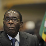 Robert Gabriel Mugabe, president of the Republic of Zimbabwe, sits in the Plenary Hall of the United Nations (UN) building in Addis Ababa, Ethiopia, during the 12th African Union (AU) Summit.