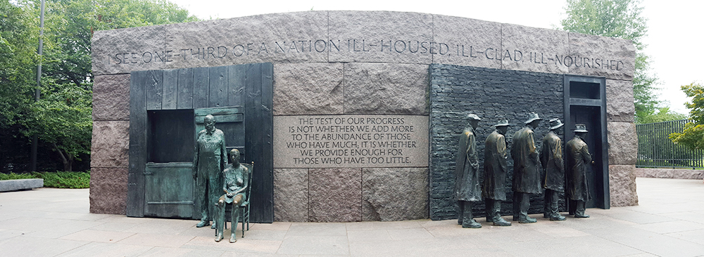 Memorial commemorating the New Deal and the Great Depression on the National Mall in Washington. (Photo/Wesley Spears-Newsome)
