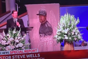 Steve Wells preaching at Houston memorial service for George Floyd