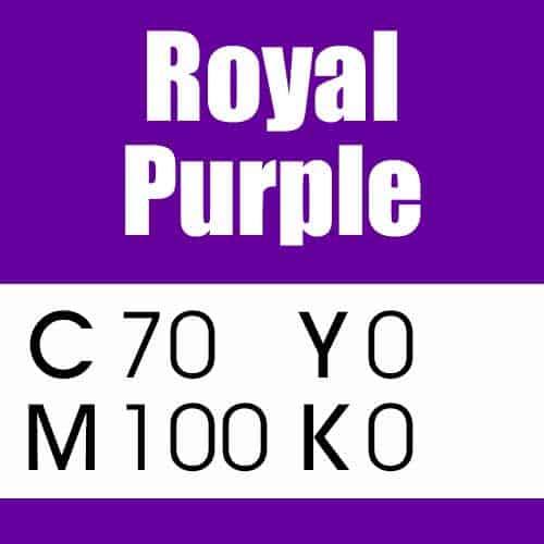 Royal Purple Cmyk Code